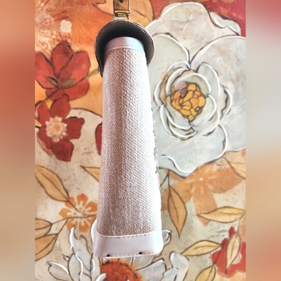 Vtg 60s EC Style Antique DIY Box Purse Bucket Embroidery Flowers Glitzy Handbag - Picture 8 of 16